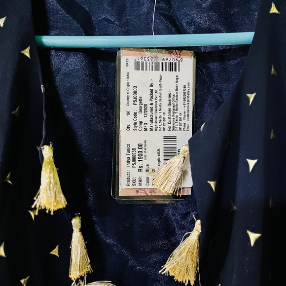 Indya blue jacket with golden tassels ! - Picture 3 of 4